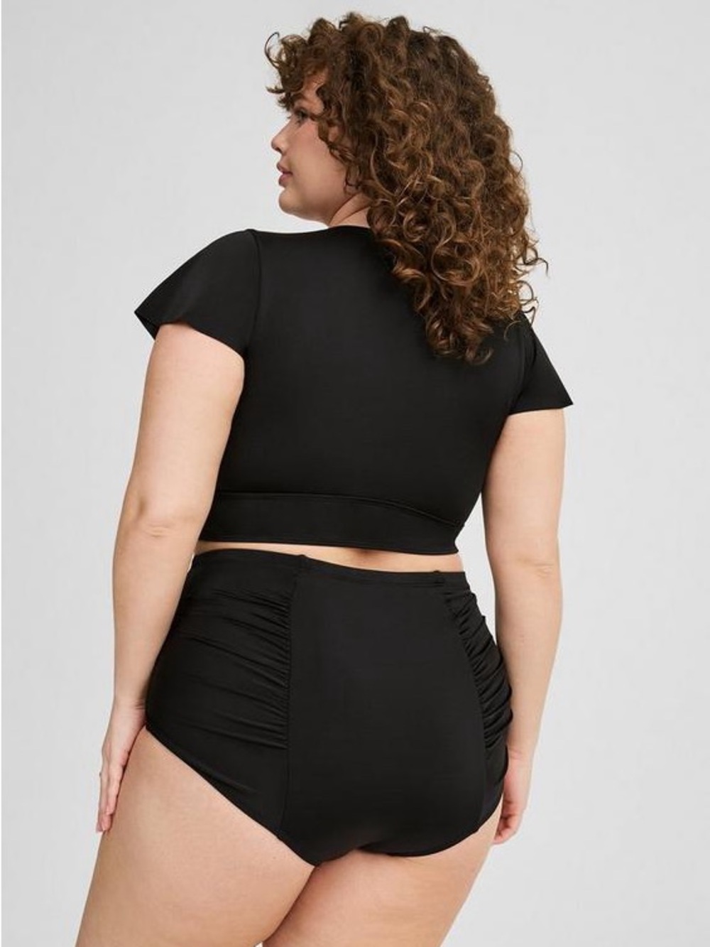 Torrid High-Rise Ruched Swim Bottom - Picture 2 of 8